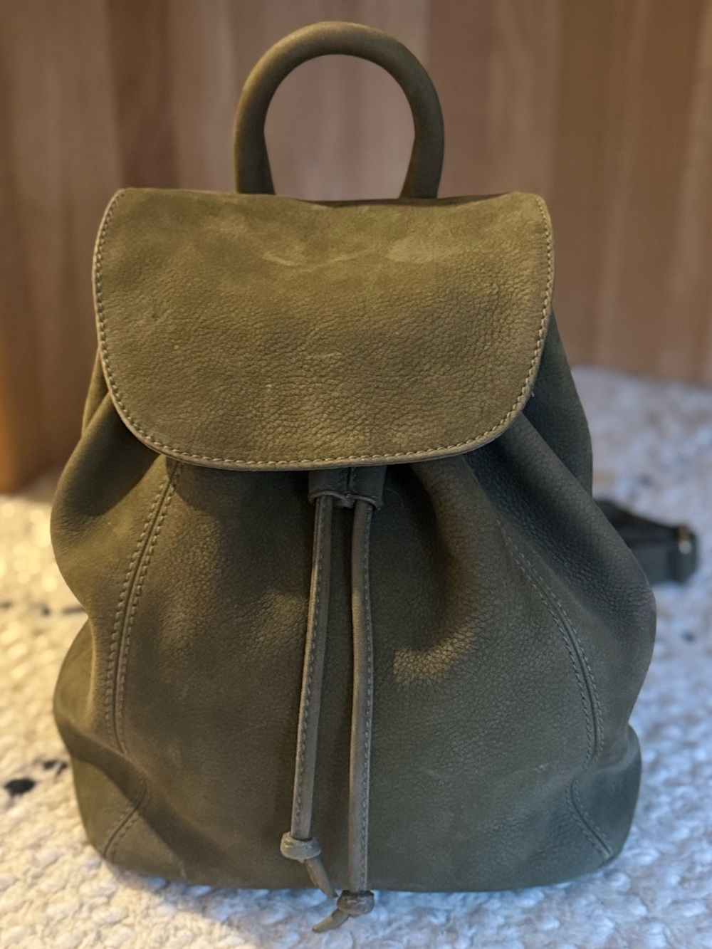 Vintage Coach Olive Green Nubuck Backpack